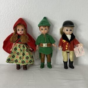 Vintage Madame Alexander Doll Lot 3 Red Riding Hood Peter Pan Equestrian Girl
